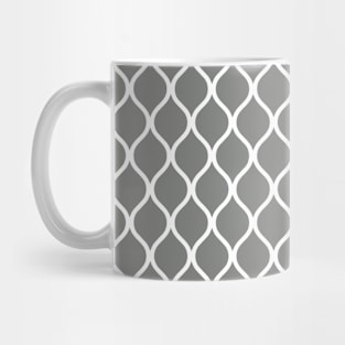 Grey Ogee Geometric Pattern Mug